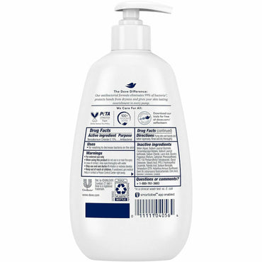 Dove Advanced Care Antibacterial Hand Wash, 12 oz, 4/Carton (UNI104056CT)