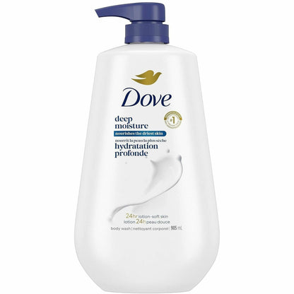 Dove Deep Moisture Body Wash, 30.60 fl oz, Pump Bottle Dispenser (UNI39648)