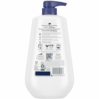 Dove Deep Moisture Body Wash, 30.60 fl oz, Pump Bottle Dispenser (UNI39648)