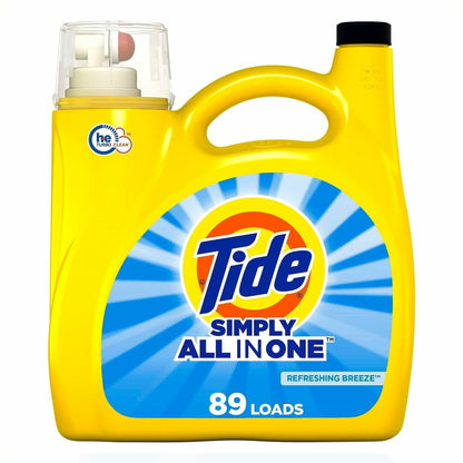 Tide Simply All-in-1 Detergent, 117 fl oz, Refreshing Breeze Scent (PGC12078)