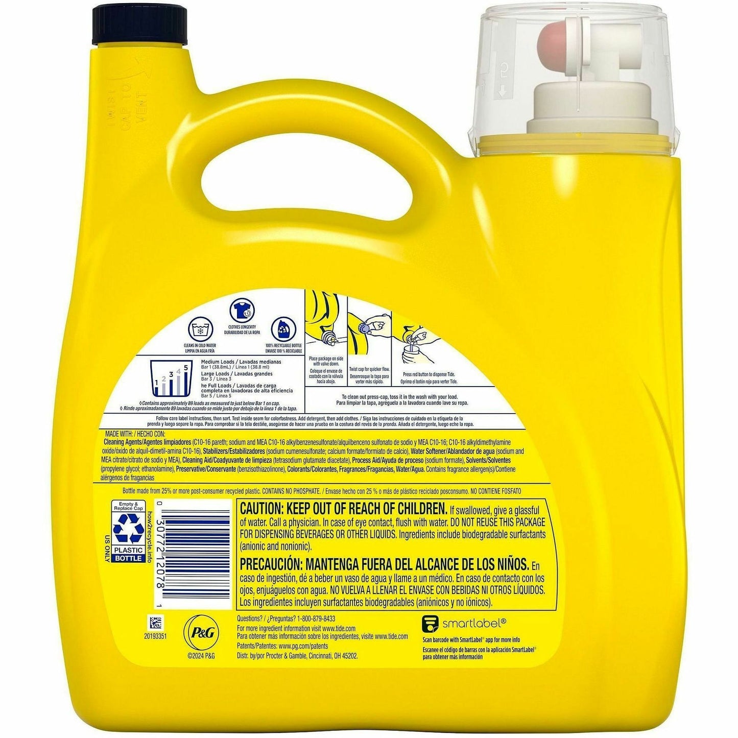 Tide Simply All-in-1 Detergent, 117 fl oz, Refreshing Breeze Scent (PGC12078)