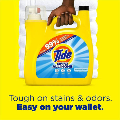 Tide Simply All-in-1 Detergent, 117 fl oz, Refreshing Breeze Scent (PGC12078)