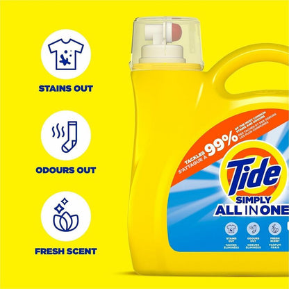 Tide Simply All-in-1 Detergent, 117 fl oz, Refreshing Breeze Scent (PGC12078)