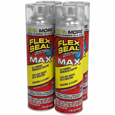 FLEX SEAL Liquid Rubber Sealant Coating Spray, 1.06 lb, Clear (FLXFSMAXCLR24)