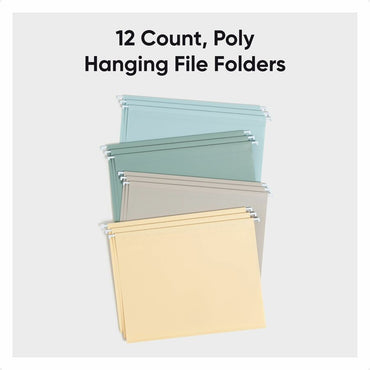 Smead 1/5 Tab Cut Letter Hanging Folder, 8½" x 11", 1/2" Expansion, Assorted Tab Position, Assorted, 100 Sheets Capacity, 12/Pack (SMD10522)