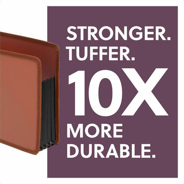 Smead TUFF Straight Tab Cut Letter File Pocket, 8½" x 11", 5 1/4" Expansion, 1200 Sheets Capacity, Poly, Rubber, Redrope, 2/Pack (SMD73782)