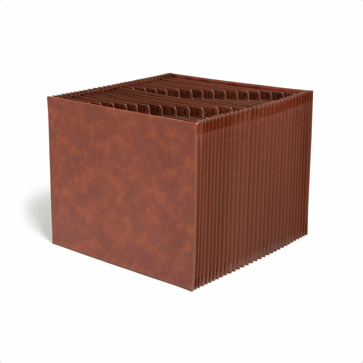 Smead TUFF Letter Expanding File, 8½" x 11", 6200 Sheets Capacity, Assorted Tab Position, Brown, 31 Pocket, 30 Divider (SMD73785)