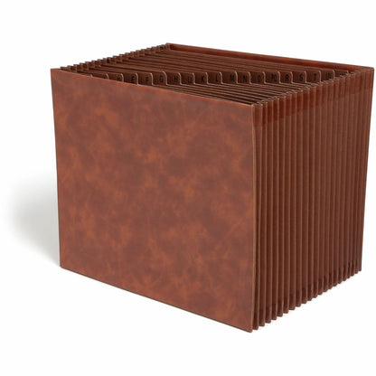 Smead TUFF Letter Expanding File, 8½" x 11", 4200 Sheets Capacity, Assorted Tab Position, Brown, 21 Pocket, 20 Divider (SMD73786)