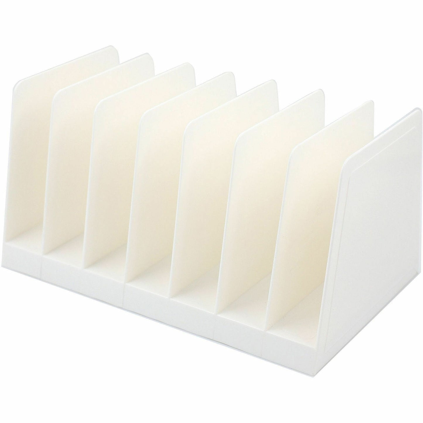 Business Source 6-slot Inclined Desk Step Sorter, 6.50" Height x 8" Width x 7.75" Depth, White (BSN11874)
