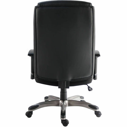 Lorell Sera High-Back Manager Chair with Height-Adjustable Arms, Black (LLR63272)