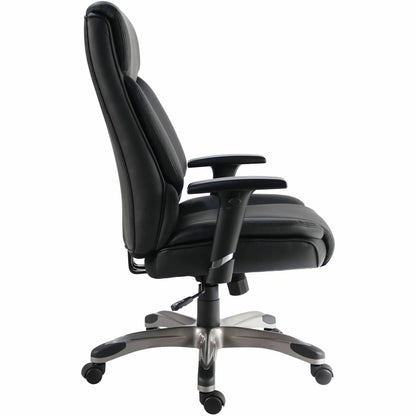 Lorell Sera High-Back Manager Chair with Height-Adjustable Arms, Black (LLR63272)