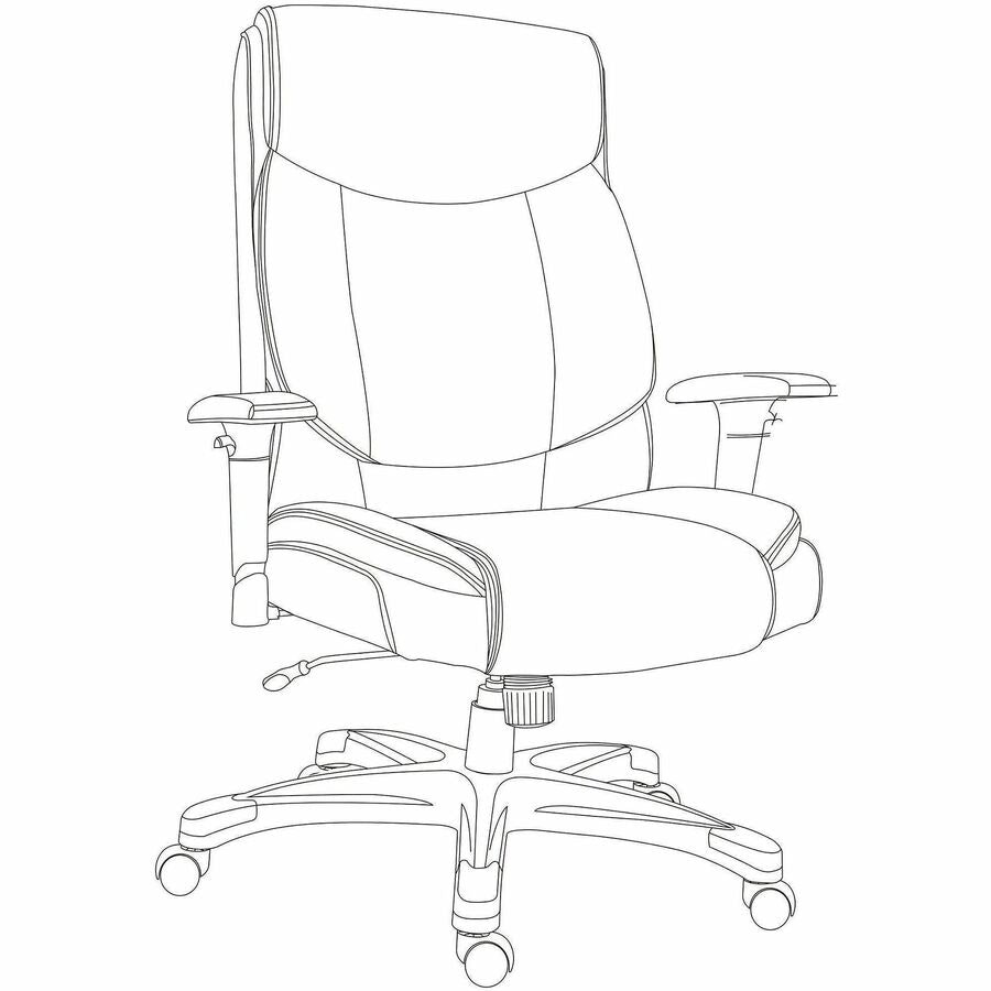 Lorell Sera High-Back Manager Chair with Height-Adjustable Arms, Black (LLR63272)