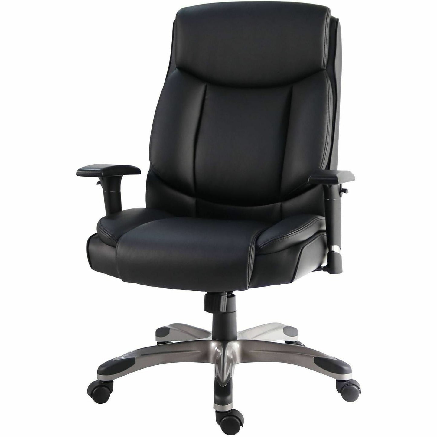Lorell Sera High-Back Manager Chair with Height-Adjustable Arms, Black (LLR63272)