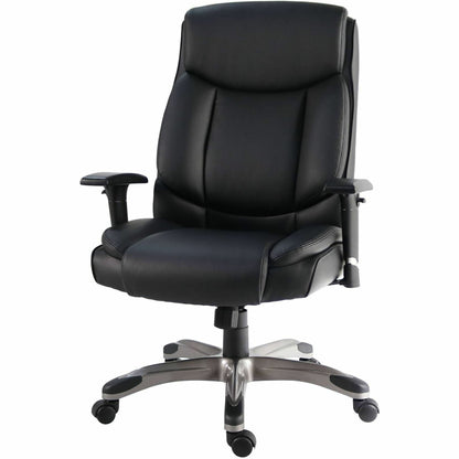 Lorell Sera High-Back Manager Chair with Height-Adjustable Arms, Black (LLR63272)