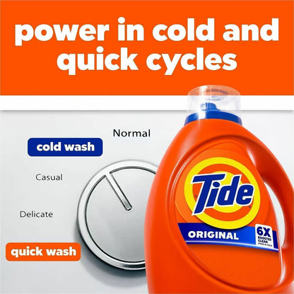 Tide Liquid Laundry Detergent, 80 fl oz (2.5 quart), Original Scent, 64 Loads (PGC12108BT)