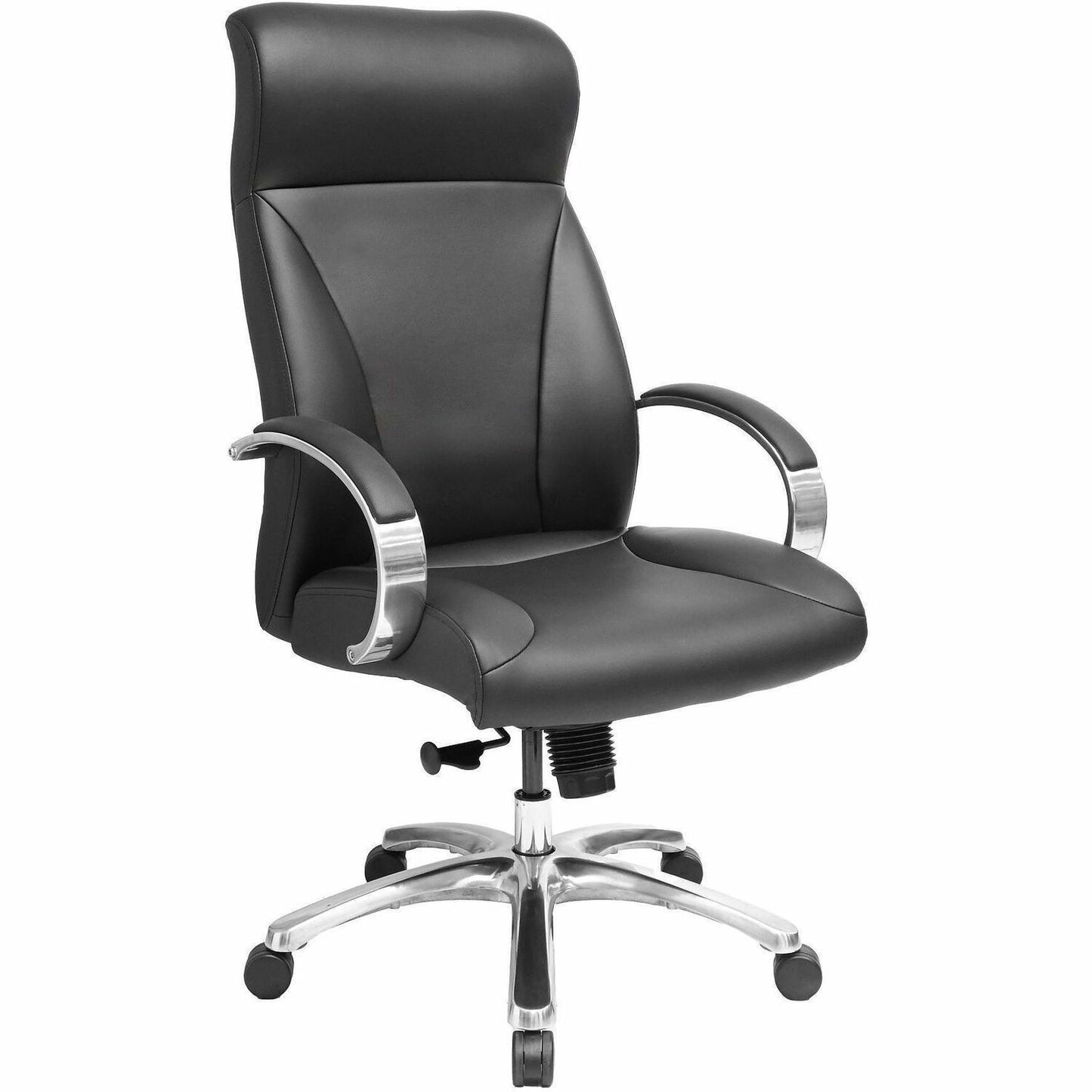 Lorell Pike High Back Executive Chair, High Back, Black, Polyurethane, Armrest (LLR63310)