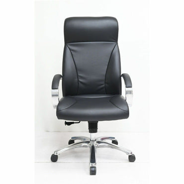 Lorell Pike High Back Executive Chair, High Back, Black, Polyurethane, Armrest (LLR63310)