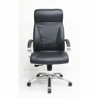 Lorell Pike High Back Executive Chair, High Back, Black, Polyurethane, Armrest (LLR63310)