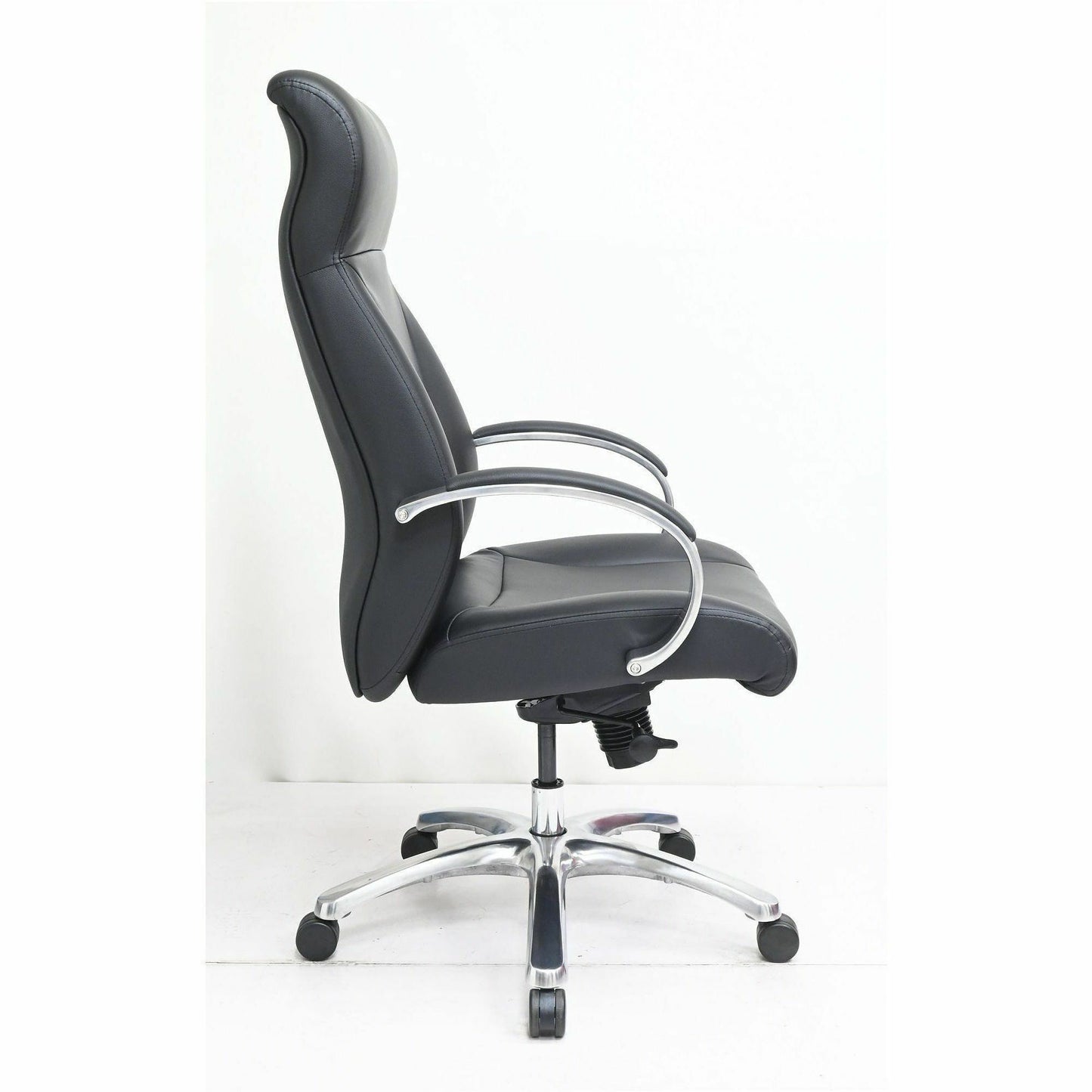 Lorell Pike High Back Executive Chair, High Back, Black, Polyurethane, Armrest (LLR63310)