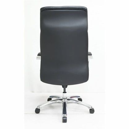 Lorell Pike High Back Executive Chair, High Back, Black, Polyurethane, Armrest (LLR63310)