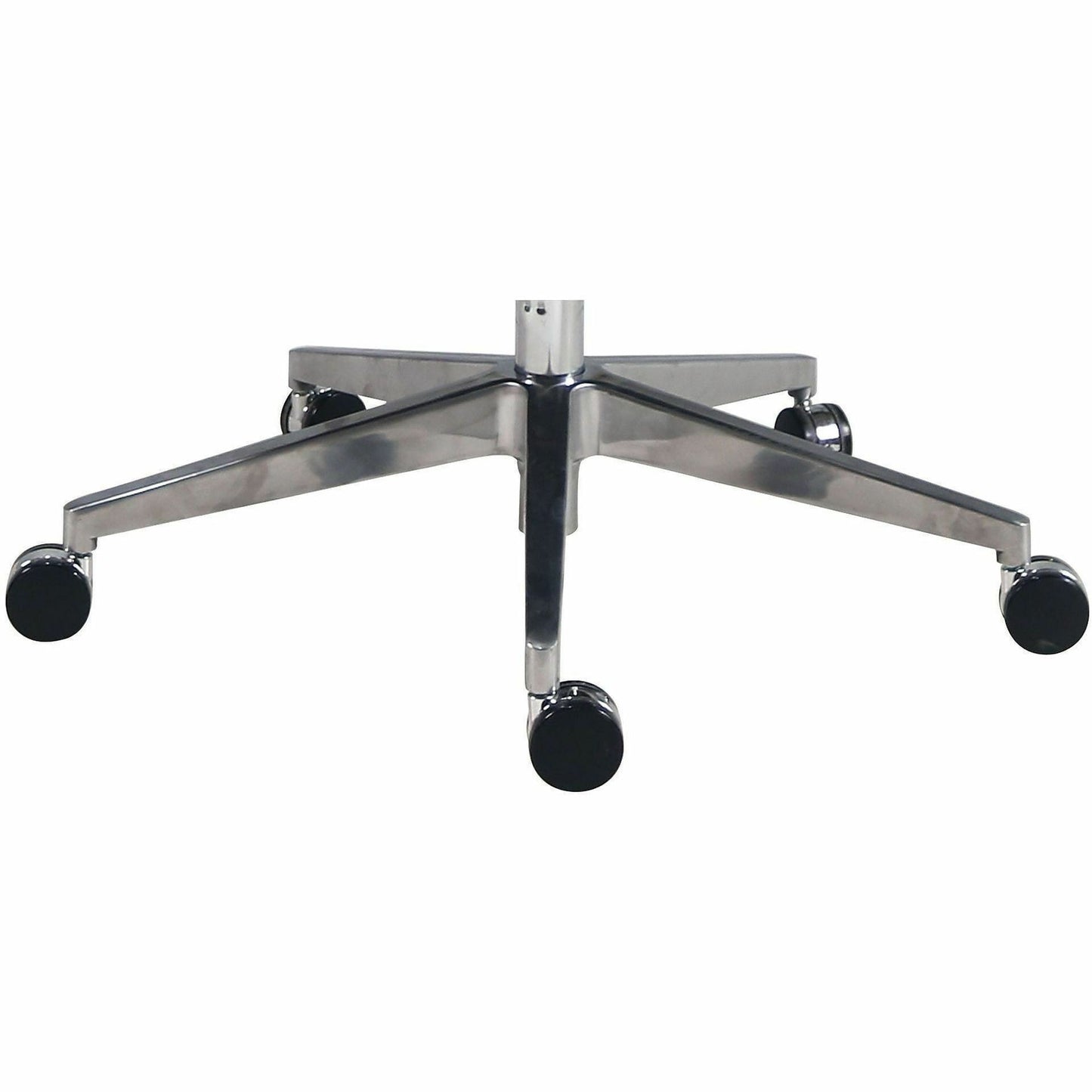 Lorell Fuerte Executive/Conference High-Back Chair with Polished Aluminum Arms, High Back, Black (LLR63305)