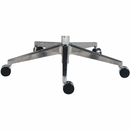 Lorell Fuerte Executive/Conference High-Back Chair with Polished Aluminum Arms, High Back, Black (LLR63305)