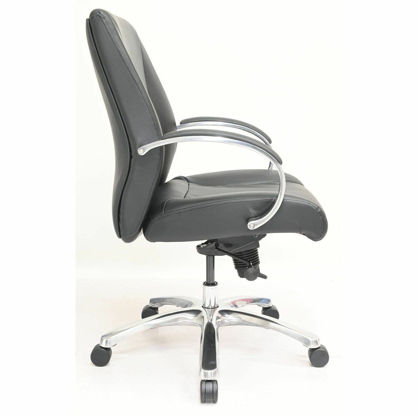 Lorell Pike Mid-Back Executive Chair, Mid Back, Black, Polyurethane, Armrest (LLR63311)