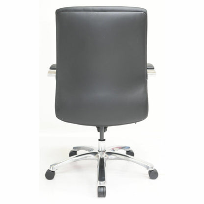 Lorell Pike Mid-Back Executive Chair, Mid Back, Black, Polyurethane, Armrest (LLR63311)