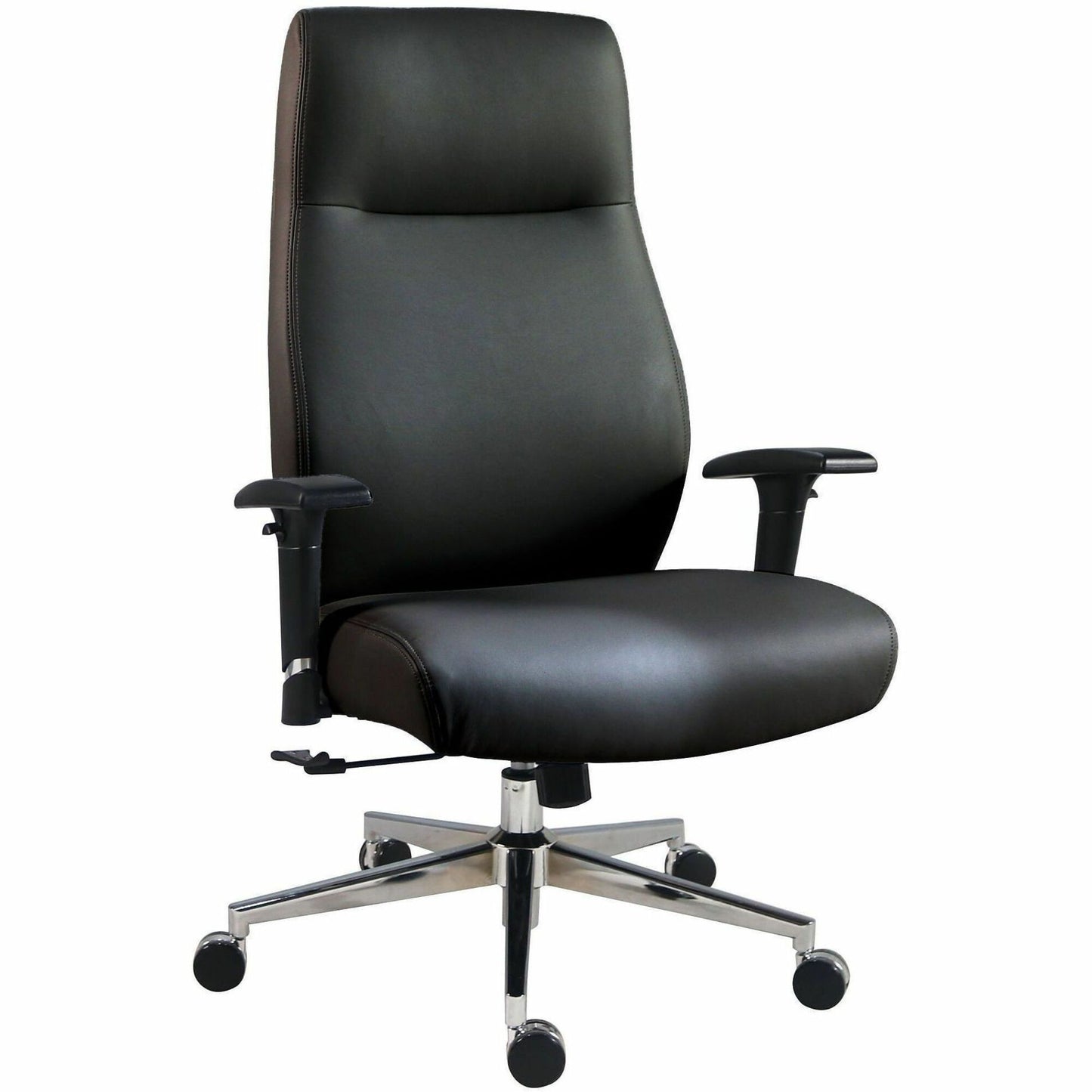 Lorell Fuerte Executive High-Back Chair with Adjustable Arms, High Back, Black (LLR63300)