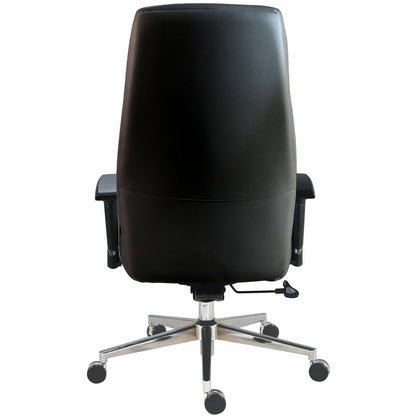 Lorell Fuerte Executive High-Back Chair with Adjustable Arms, High Back, Black (LLR63300)