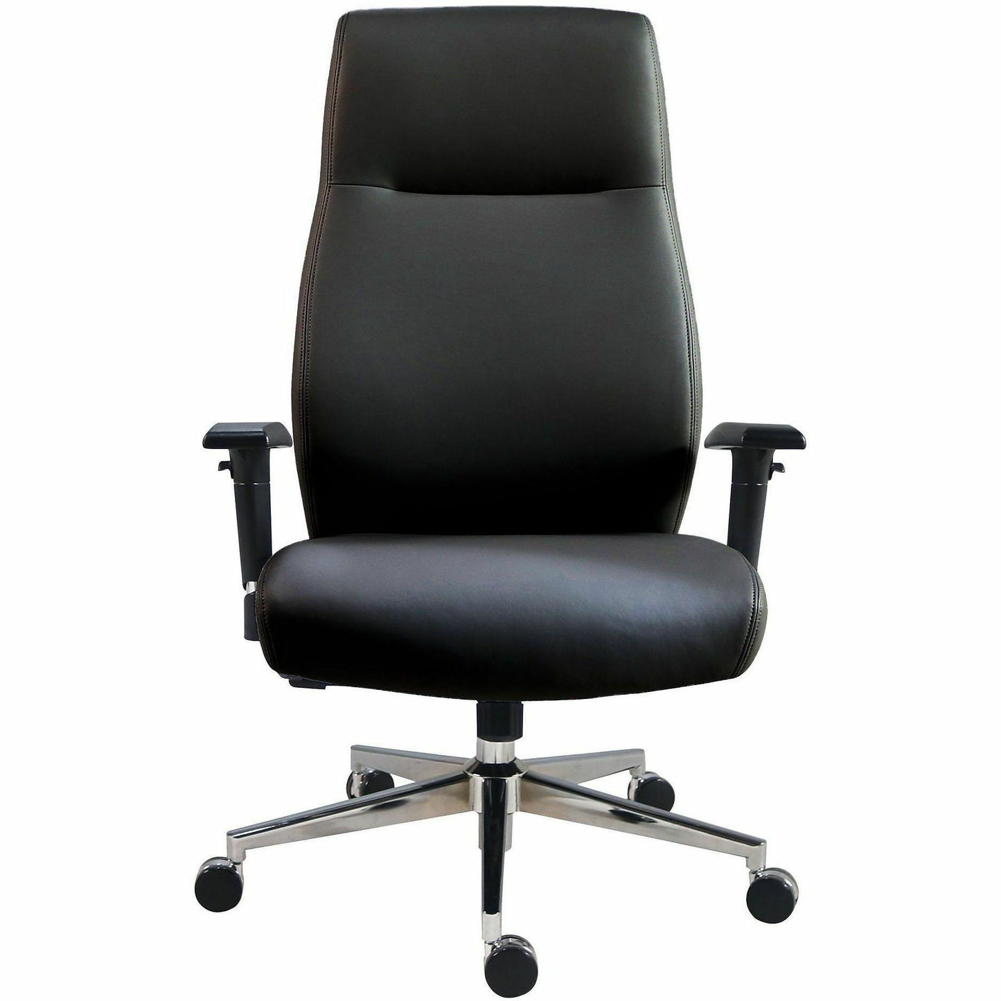 Lorell Fuerte Executive High-Back Chair with Adjustable Arms, High Back, Black (LLR63300)