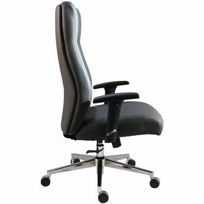 Lorell Fuerte Executive High-Back Chair with Adjustable Arms, High Back, Black (LLR63300)