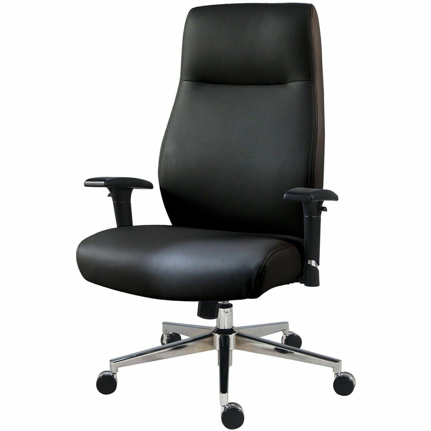 Lorell Fuerte Executive High-Back Chair with Adjustable Arms, High Back, Black (LLR63300)