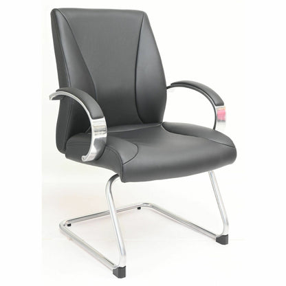 Lorell Pike Executive Guest Chair, Low Back, Cantilever Base, Black (LLR63312)
