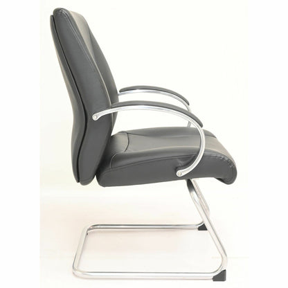 Lorell Pike Executive Guest Chair, Low Back, Cantilever Base, Black (LLR63312)
