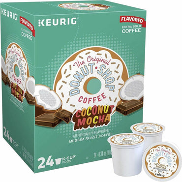 The Original Donut Shop K-Cup, Pod Coconut Mocha, Compatible with Keurig Brewer, Medium, 24 K-Cup, 4/Carton (GMT6248CT)