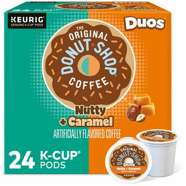 The Original Donut Shop The Original Donut Shop K-Cup, Pod Duos Nutty + Caramel Coffee, Medium, 24 K-Cup, 4/Carton (GMT7476CT)