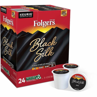 Folgers Folgers K-Cup Black Silk Coffee, Dark, 24 K-Cup, 4/Carton (GMT7457CT)