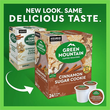 Green Mountain Coffee Roasters K-Cup, Pod Cinnamon Sugar Cookie Coffee, Light, 4/Carton (GMT79742CT)