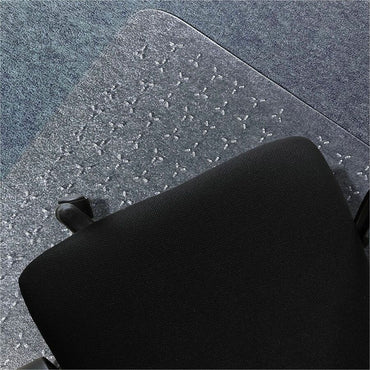 Floortex Cleartex TrYlok Chair Mat, 53" x 45", Clear, Carpeted Floor, Chair, Indoor, Low Pile, Lipped (FLRNRCMFLVT0004)