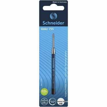 Rediform Schneider Slider 755 XB (ExtraBroad) Pen Refills, Black Ink, 1.40 mm, Extra Broad Point (RED77341)
