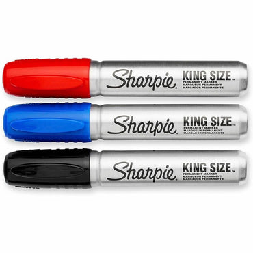 Sharpie King Size Permanent Markers, Assorted Ink, 4/Pack (SAN2087116)