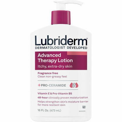 Lubriderm Advanced Therapy Lotion, Lotion, 16 fl oz, 12/Carton (JOJ48322CT)