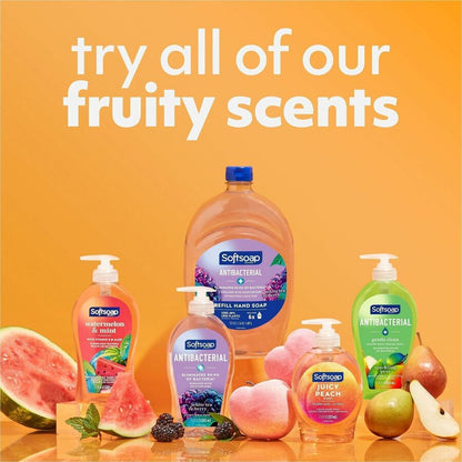 Softsoap Antibacterial Soap Pump, Sparkling Pear Scent, 11.25 fl oz, Pump Bottle Dispenser, 6/Carton (CPCUS07326ACT)