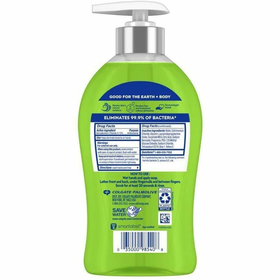 Softsoap Antibacterial Soap Pump, Sparkling Pear Scent, 11.25 fl oz, Pump Bottle Dispenser, 6/Carton (CPCUS07326ACT)