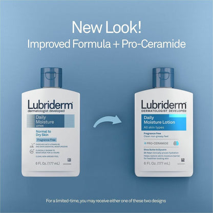 Lubriderm Daily Moisture Skin Lotion, 6 fl oz, 12/Carton (JOJ48826CT)