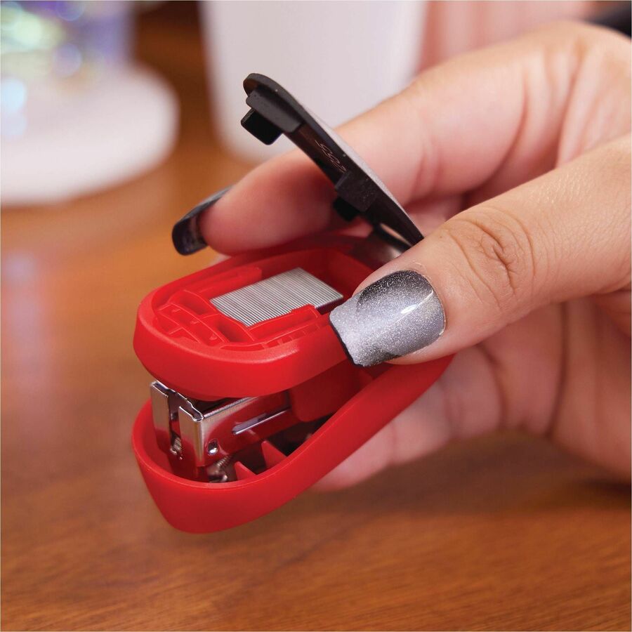 Swingline Tot Mini Stapler with Staples, Rio Red, Staples Upto 12 Sheet (SWI48212)