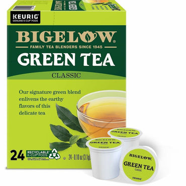 Bigelow Bigelow Classic Blend Green Tea Green Tea K-Cup, 24 K-Cup, Caffeinated, 4/Carton (GMT2847CT)