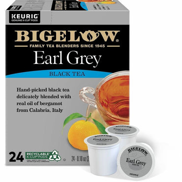 Bigelow Bigelow Earl Grey Black Tea Black Tea K-Cup, 24 K-Cup, Caffeinated, 4/Carton (GMT2123CT)