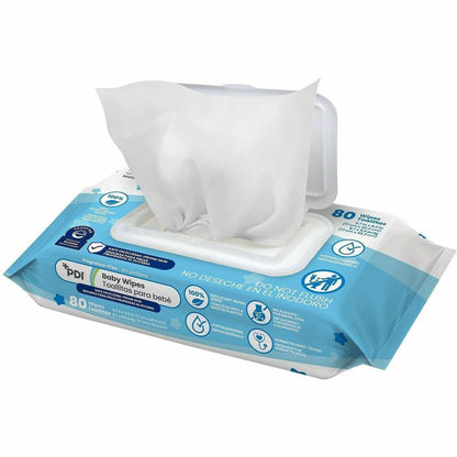 PDI pH-Balanced Baby Wipes for Sensitive Skin, 8" x 6.70", Blue, 80/Each (PDIM41580)